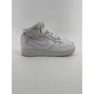 Nike Air Force 1 Mid LE White Sneakers‎ Youth Athletic Shoes Size 7Y